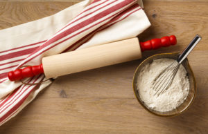 Rolling Pin & Flour with Whisk
