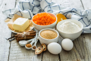 Ingredients for Carrot Cake