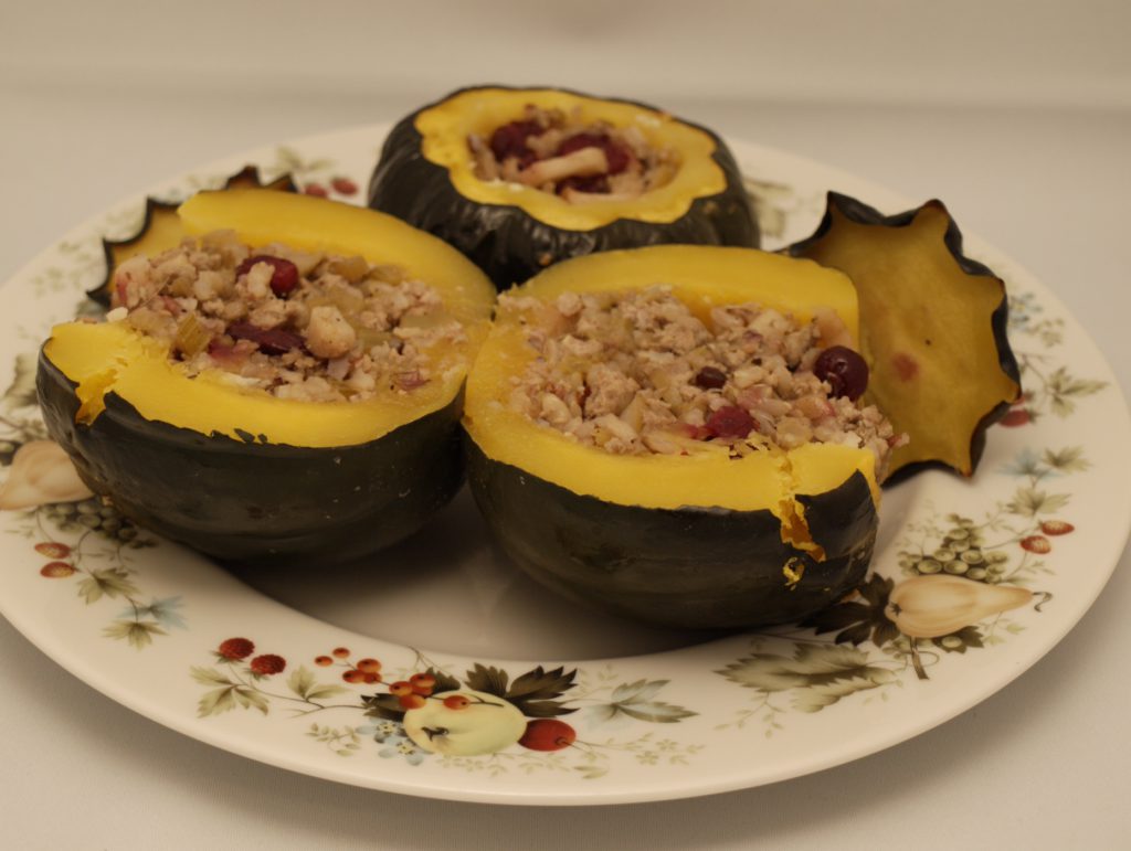 Acorn Squashes- Baked and Ready to Serve