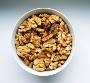 Walnut pieces in bowl