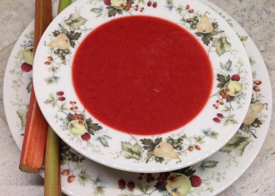 Rhubarb Raspberry Soup